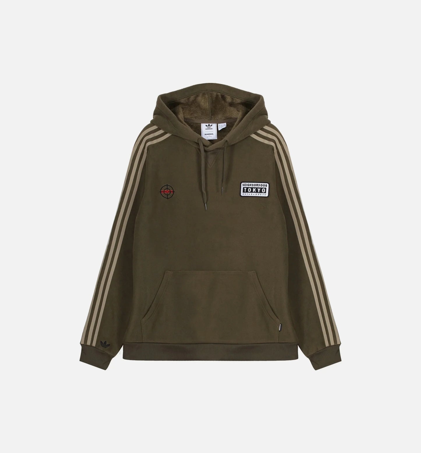 adidas X Neighborhood Collection Mens Hoodie Trace Olive White