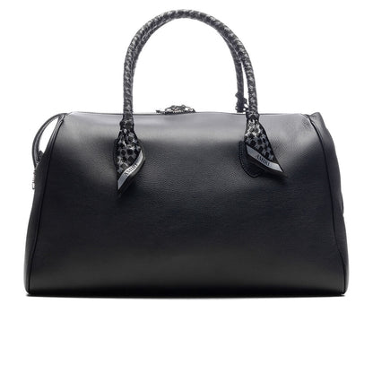 Pebbled Leather Weekender Bag Black