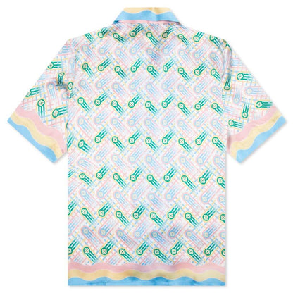 Cuban Collar S S Shirt Ping Pong Print