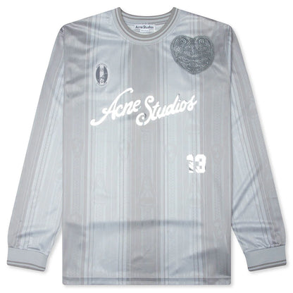 Logo Sports Jersey Top Grey