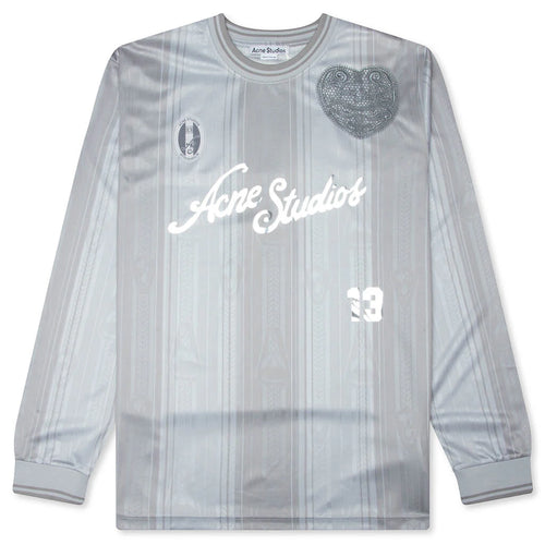 Logo Sports Jersey Top Grey