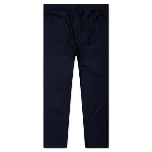 Silk Floral Jacquard Pants Navy