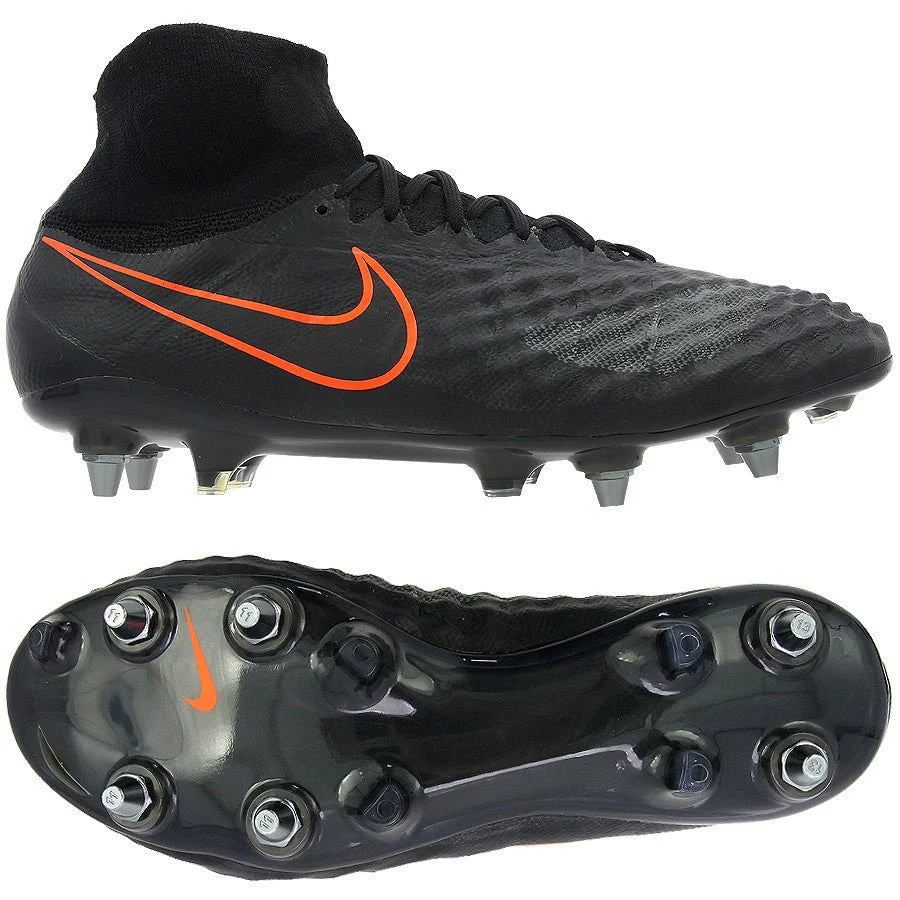 Nike Magista Obra II SG Pro Soft Ground Soccer Cleats Black Total Crimson