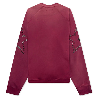 Star Studded Crewneck Burgundy