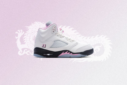 Air Jordan 5 Retro OG 35th Anniversary GS White Black Med Soft Pink White