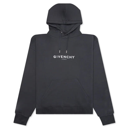 Printed Felpa Slim Fit Hoodie Charcoal