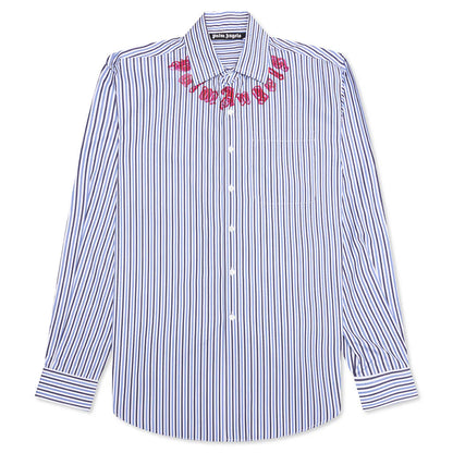 Neck Logo Neon Classic Shirt Blue Fuchsia