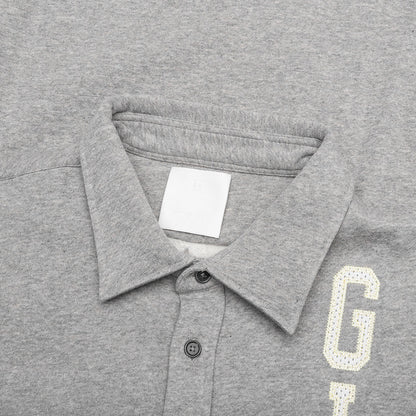Fleece College Shirt Light Grey Melange
