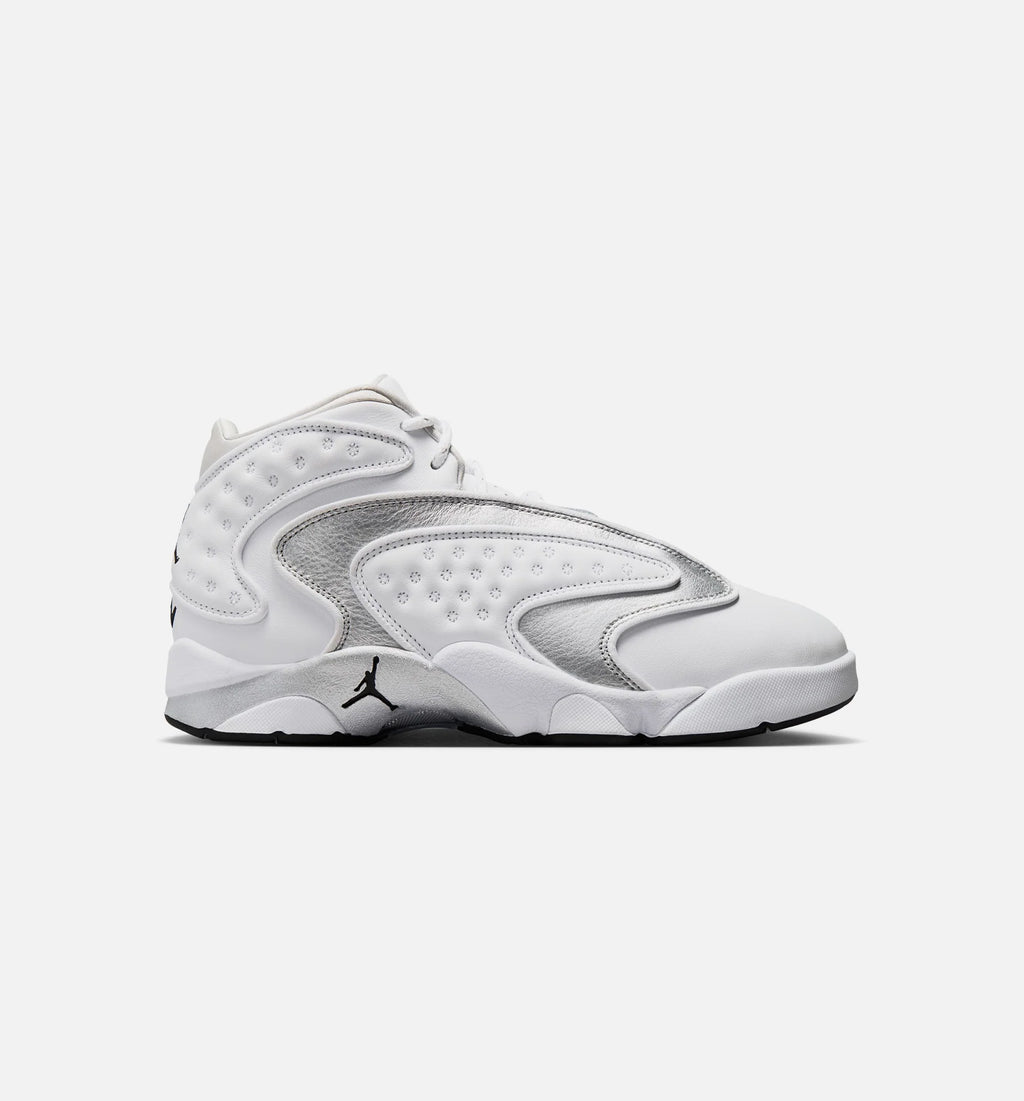 Air Jordan OG Womens Lifestyle Shoe White Black Metallic Silver