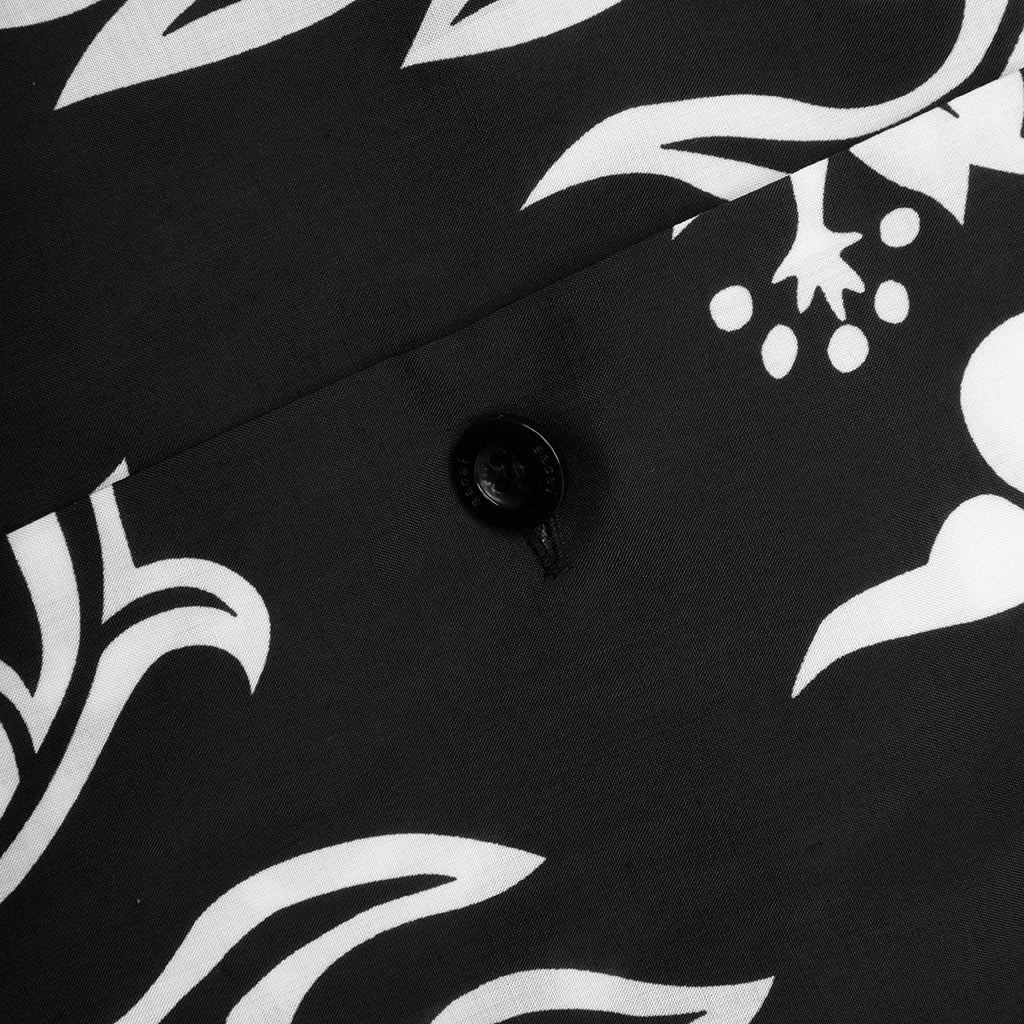 Floral Print Shirt Black