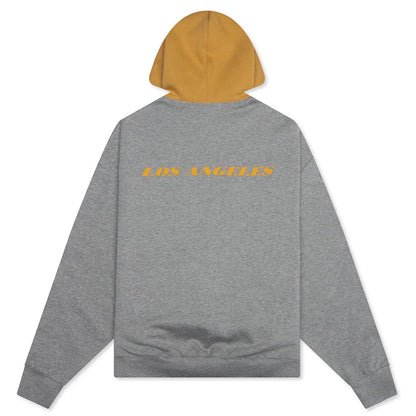 Fear of God Essentials x NBA Lakers Sport Hoodie Concrete Heather Canyon
