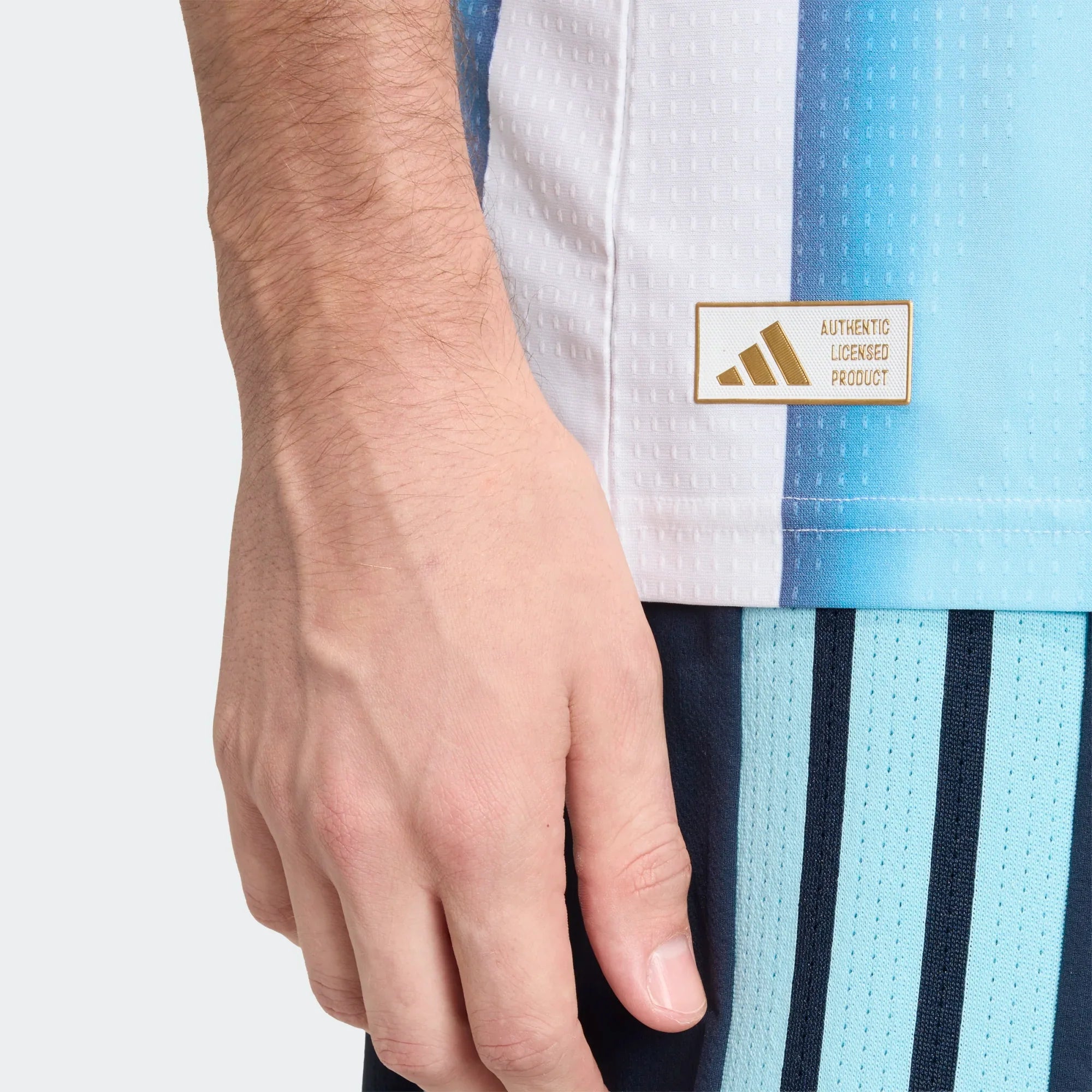 adidas Argentina Home Authentic Mens Soccer Jersey 26 White Blue