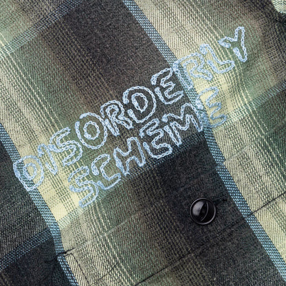 Vintage Like Check L S Shirt Green