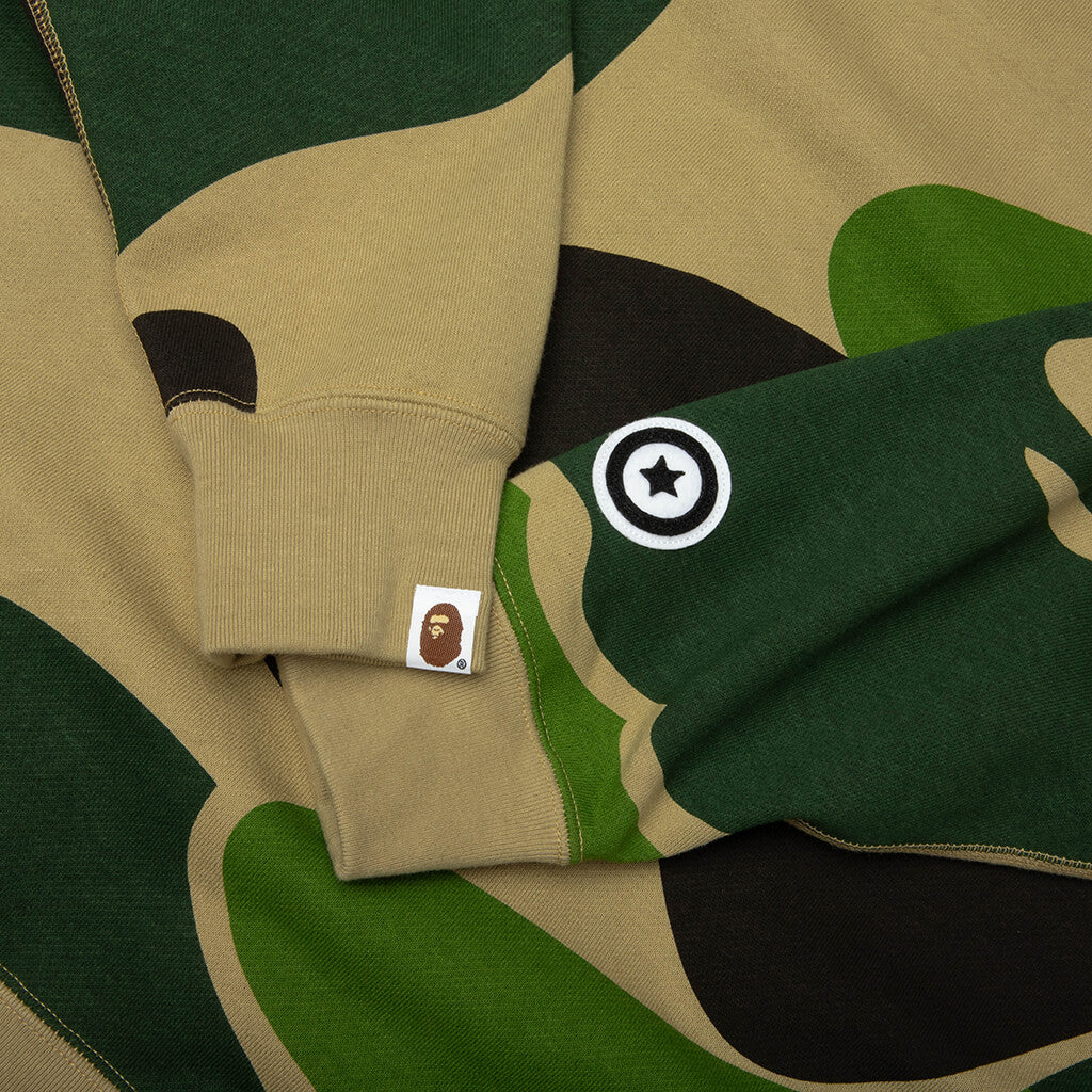 Mega ABC Camo Double Shark Relaxed Fit Full Zip Hoodie Green