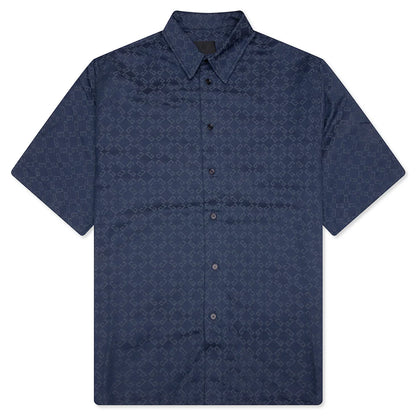Shiny Monogram 72 Denim Shirt Grey Blue