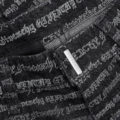 Skinny Fit Trousers w All Over Dark Grey
