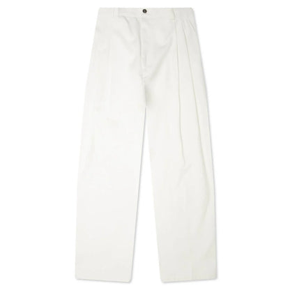 Double Pleat Trousers Ivory