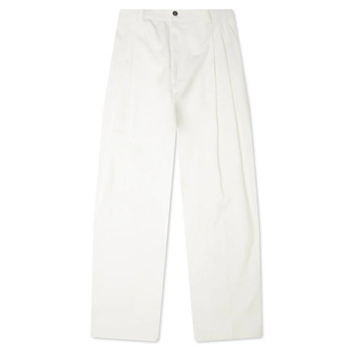 Double Pleat Trousers Ivory