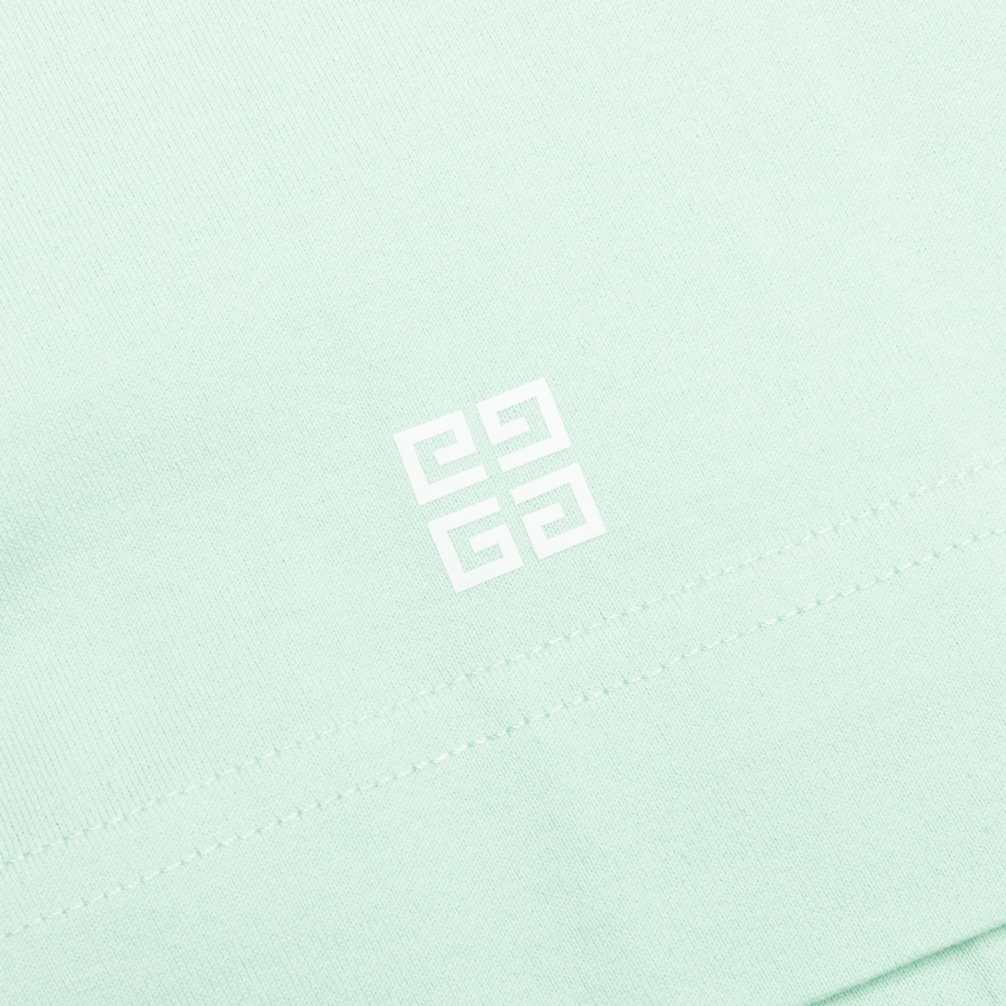 Slim Fit Reverse Print T Shirt Aqua Green