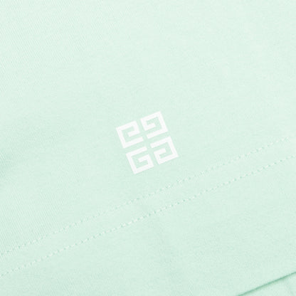 Slim Fit Reverse Print T Shirt Aqua Green