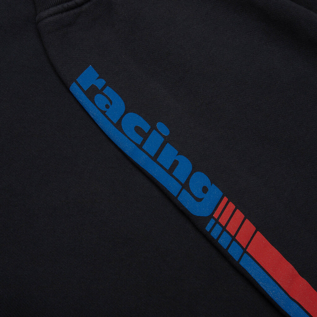 Split Petrol Logo Hoodie Vintage Black Red Blue