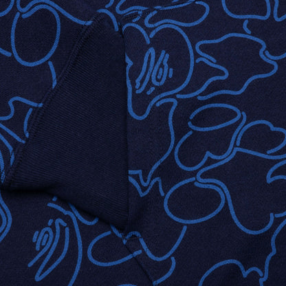 Bape 30th Anniversary Line Camo Shark Full Zip Hoodie Navy