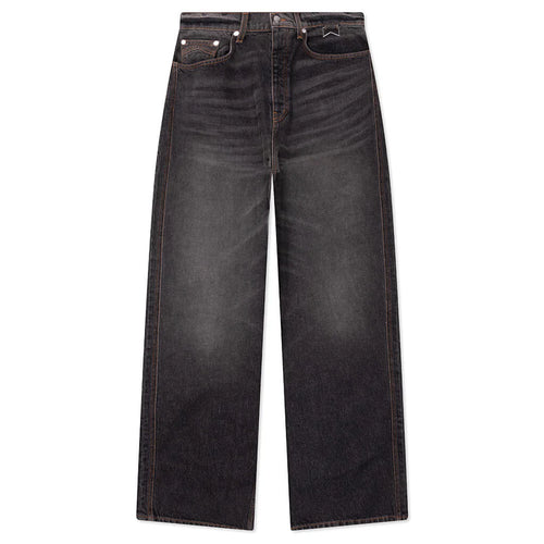 Wide Leg Traxedo Denim Pants Agoura Black