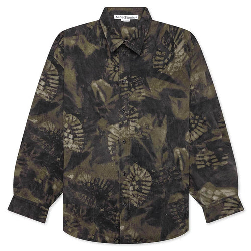 Osetar Boot Print Overshirt Washed Black