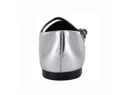Zapatos Planos Luna Rosa Plata para Mujer