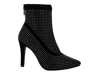 Botines Luna Rosa Negro y Plata para Mujer