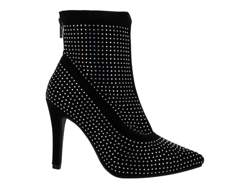 Botines Luna Rosa Negro y Plata para Mujer