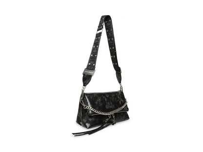 Bolsa de Hombro Steve Madden Bzaggy Negro Plata para Mujer