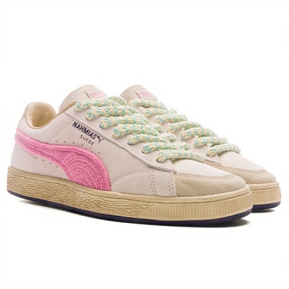PUMA x Nahmias Suede Crochet Jasmine Flower Pink Pixel Canvas