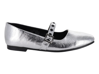 Zapatos Planos Luna Rosa Plata para Mujer