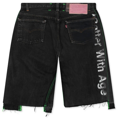 Monroe Triple Wide Denim Short Black