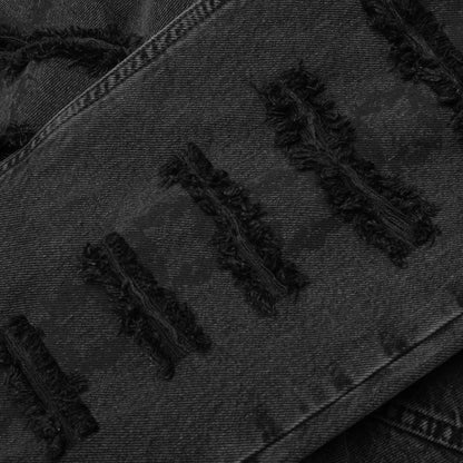 Slashed Skinny Jean Black