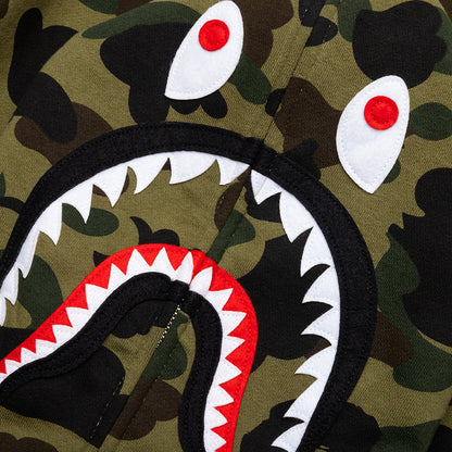 1st Camo 2nd Shark Full Zip Hoodie Green