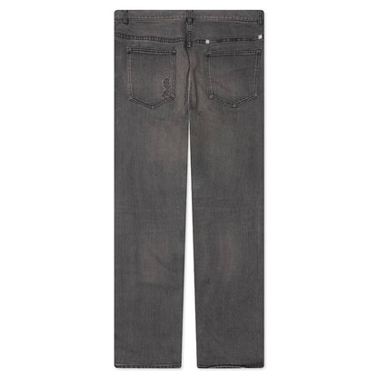 Distressed Denim Trousers Black