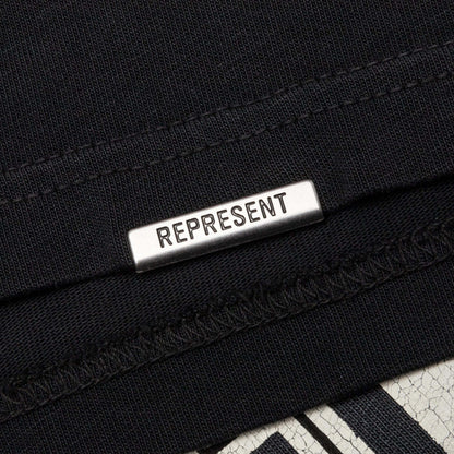 Feature x Represent Multi Logo T Shirt Stained Black
