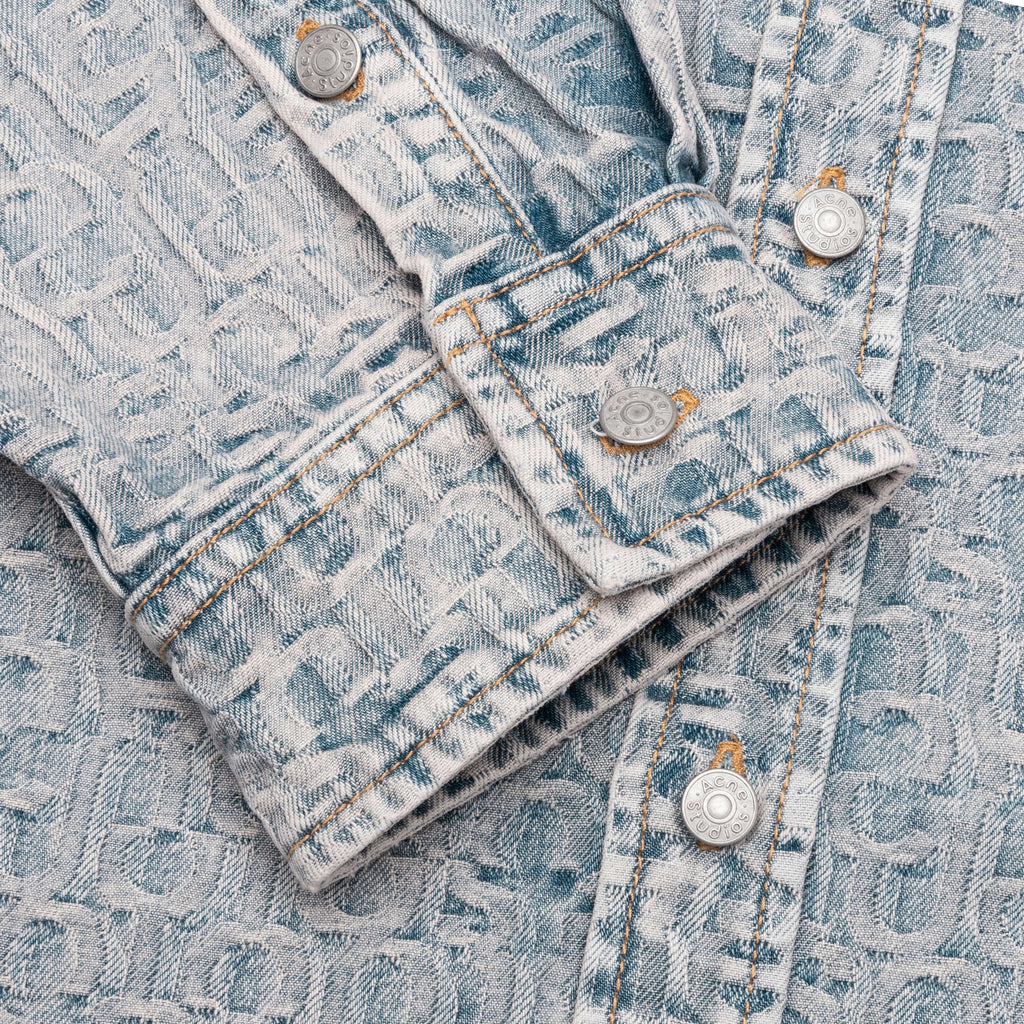 Relaxed Fit Denim Shirt Blue Beige