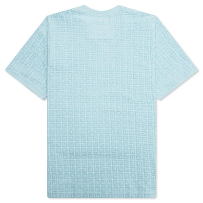 4G Cotton Towelling T Shirt Sky Blue