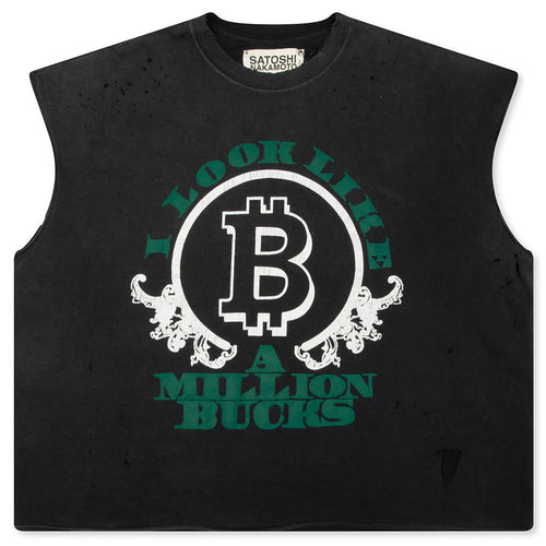 Million Bucks Tee Washed Black