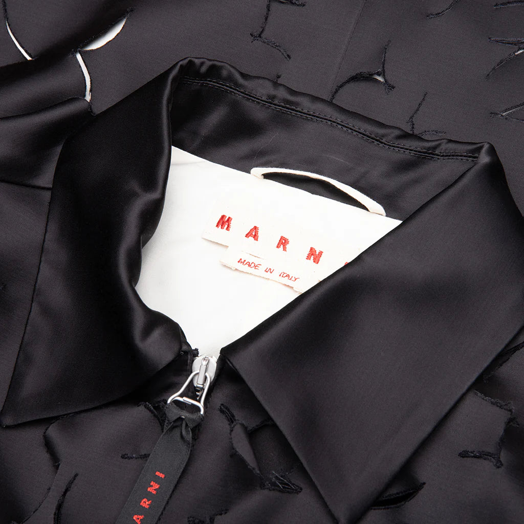 Duchess Satin Jacket With Cut Out Detail Black