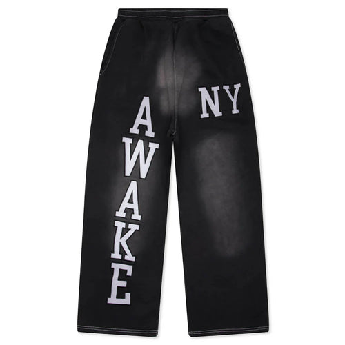 Collegiate Open Hem Sweatpant Black