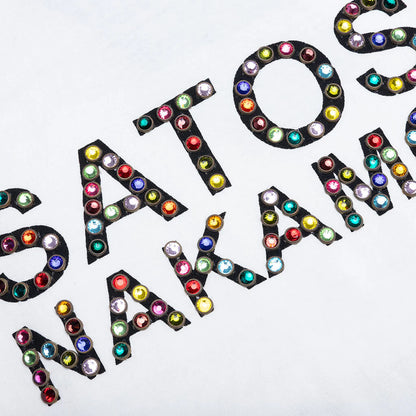 Studded Logo Tee White
