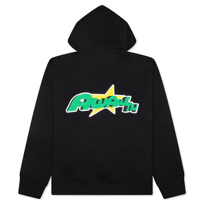 Star A Zip Up Hoodie Black