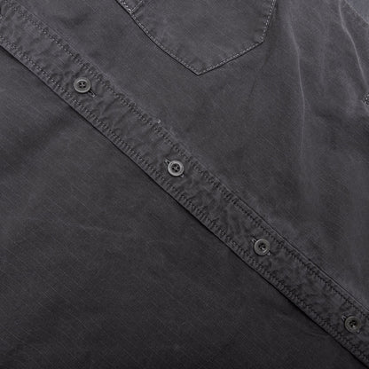 Garment Dye Rip Stop X Nylon Twill Shirt Black