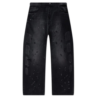 Baggy Moto Pant Washed Black