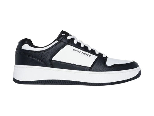 Tenis Skechers Court Classics Blanco y Negro para Hombre