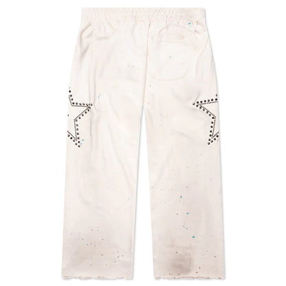 Star Studded Sweatpant White